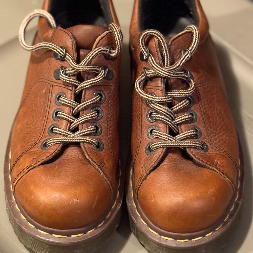 Dr. Martens Black and Tan Lace-Up Shoes